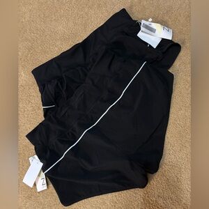 Z BY ZELLA Black Sports Shorts with White Reflective Piping